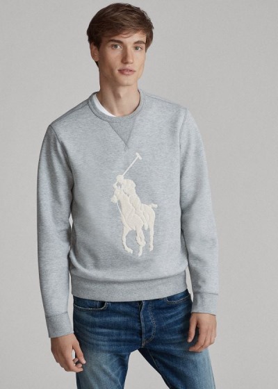 Sudaderas Polo Ralph Lauren Hombre Grises - Big Pony - JTNMQ6479